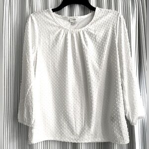 J. Crew Factory Swiss Dot Scoop Neck Tee